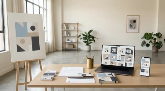 Cohérence d'une identité visuelle déclinée sur différents supports de communication