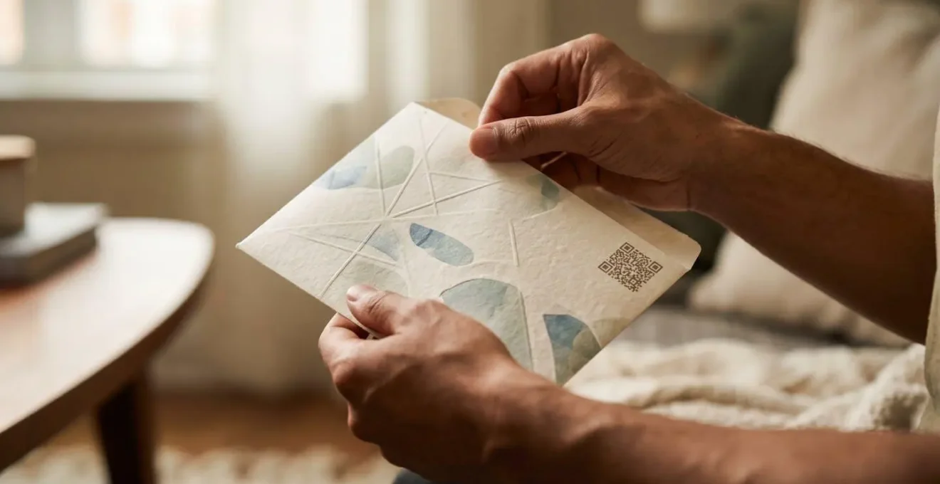Enveloppe de courrier personnalisé avec éléments variables et code QR pour marketing direct