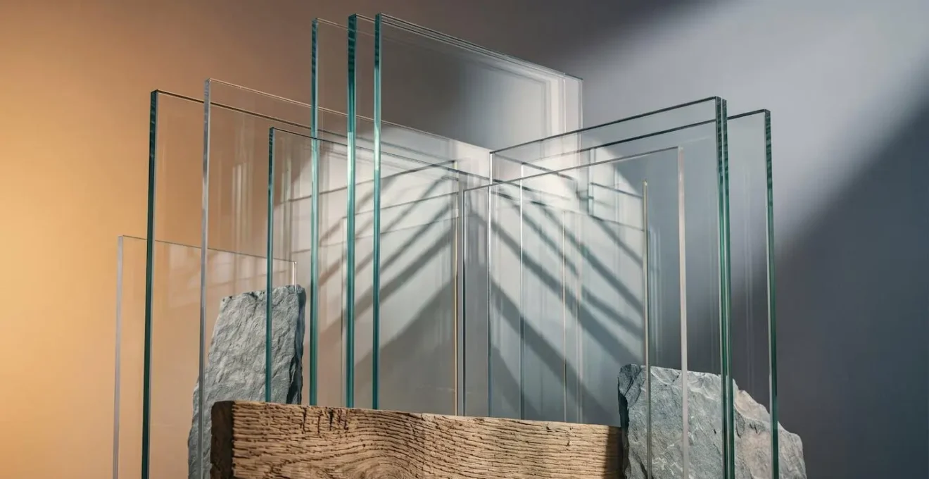 Composition symbolique évoquant l'authenticité et la transparence dans la narration de marque